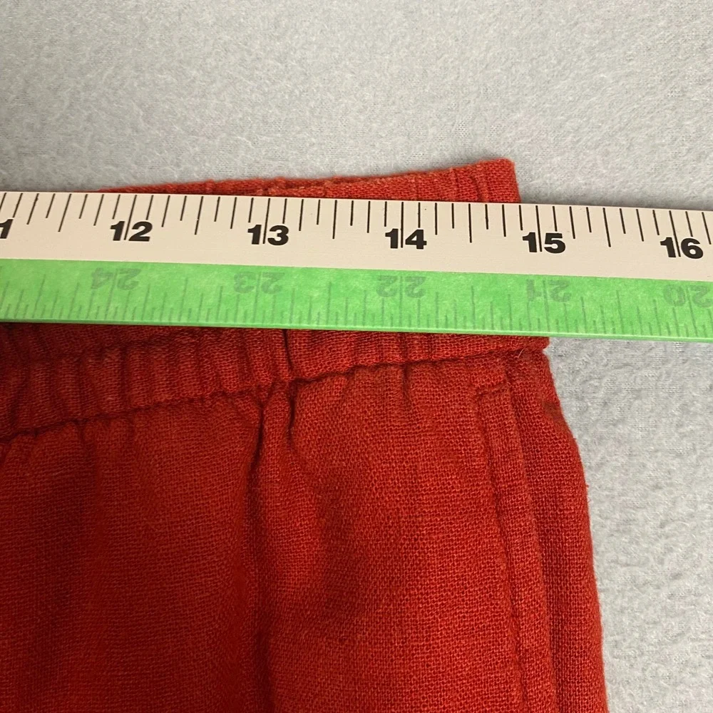 Banana Republic Linen Cargo Jogger‎ Pants Womens Small Cayenne